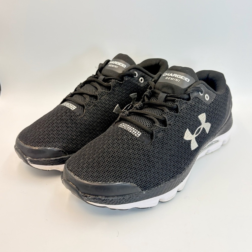 Under Armour Charged Gemini Running Shoe Black White 3026501 001 Men's 9.5 UA